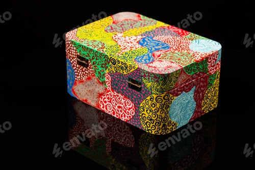 Preview: Painted, Wooden Small Boxes For Multiple Purposes