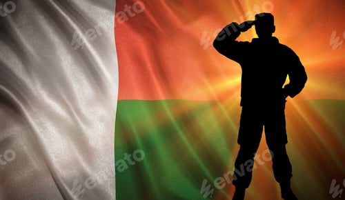 Preview: Flag With Original Proportions. Flag Of The Madagascar