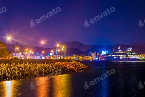 Preview: View Of The Muttrah District In Muscat, Oman During Night.