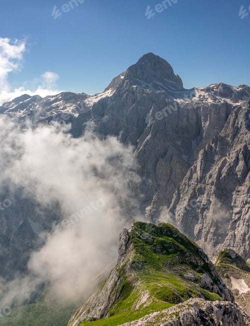 Preview: Beautiful Mountain Landscape Of Julian Alps. Breathtaking Views From The Path To Bovski Gamsovec