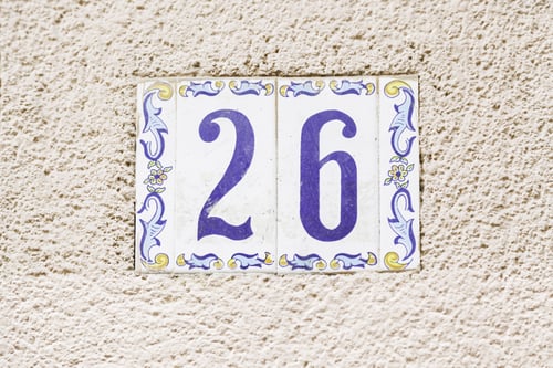 Preview: Number Twenty In The City, A Number Of Detailed Information On A Wall, Text And Figure