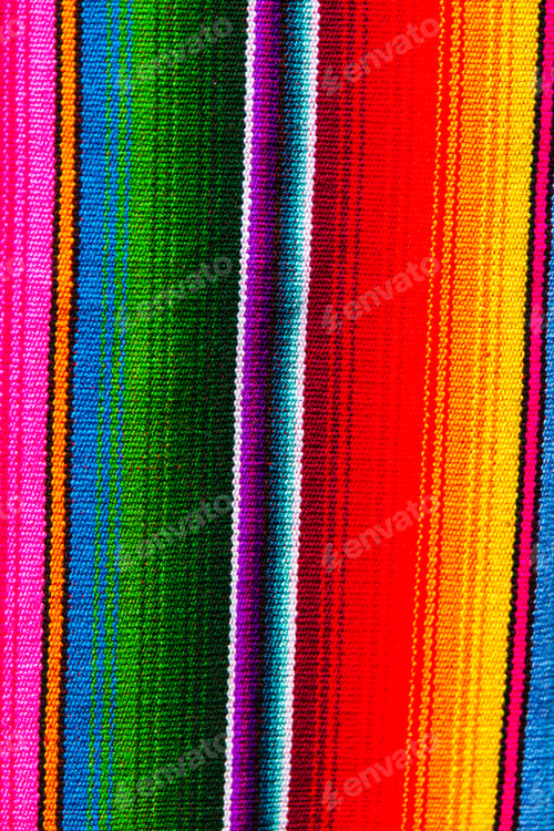 Preview: Mayan Blankets Textile Designs On The Market In Chichicastenango, Guatemala, Central America