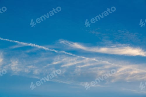 Preview: Beautiful Blue Sky With Clouds. Natural Background With Sky And Clouds.