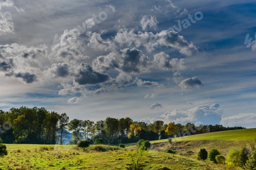 Preview: Fabulous Cloudscape With Beautiful Trees, Armenia