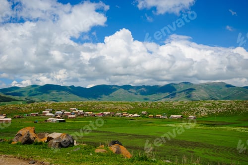 Preview: Nature Landscape With Cumulus Clouds