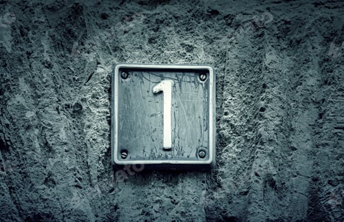 Preview: Number One, Details Of A Number One On A Wall In The City, Signal And Information