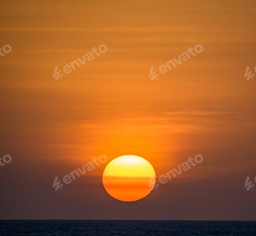 Preview: Sunset Over The Ocean On The Caribbean Island Of Curacao