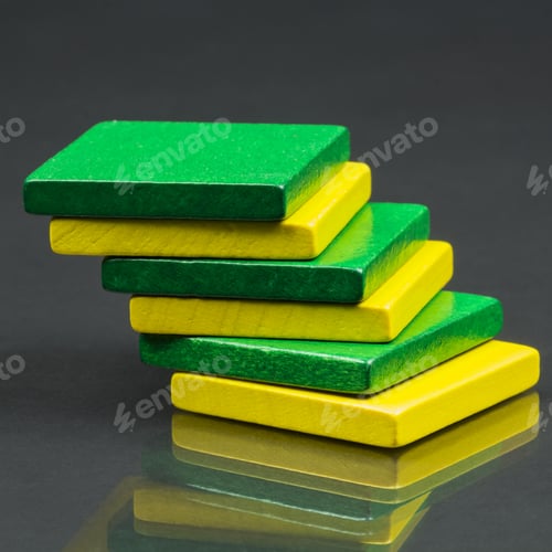 Preview: Colorful Wooden Pieces For Tangram Technique
