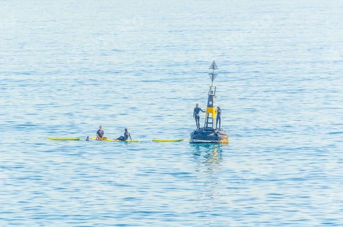 Preview: A Group Of Surfers In Barcelona, Spain