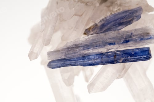 Preview: Quartz And Kianit, Natural Semiprecious Stones With Details