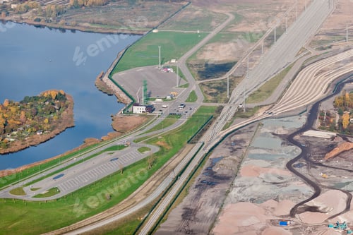 Preview: Aerial View Over The Railways And Parking Lot