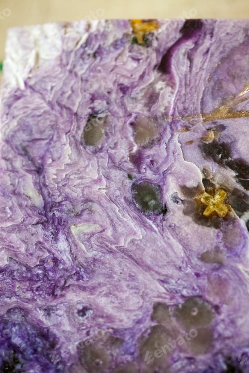Preview: Beautiful Cristals, Minerals And Stones - Colors And Textures. Image Has Grain Texture Visible On