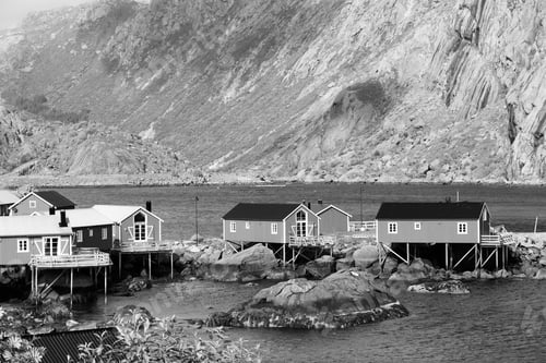 Preview: Lofoten Archipelago In Norway. Nusfjord Fishing Village In Flakstadoya Island.