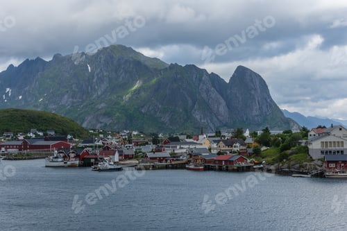 Preview: Beautiful Landscape Of Reine, Little Town In Lofoten Islands, Norway