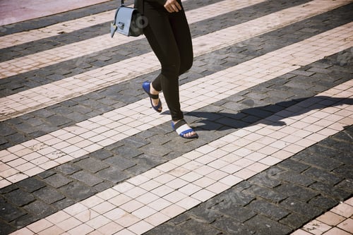 Preview: Zebra Crossing In Porto, Portugal.