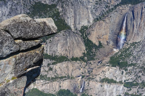 Preview: Rare Sighting Of A Rainbow Across The Upper Yosemite Falls, As Seen From Glacier Point On An Early