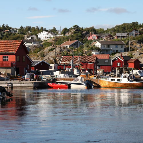 Preview: Norway - Skjernoy Island In The Region Of Vest-Agder. Small Fishing Town - Dyrstad (Also Known As
