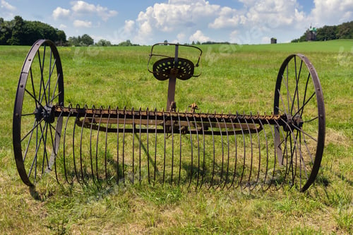 Preview: Old Rusty Harrow Plow Back Near The Village In Folk Arts Museum Pirogovo, Kiev, Ukraine