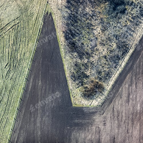Preview: Aerial View Over The Rural Fields