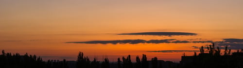 Preview: Landscape With Dramatic Light - Beautiful Golden Sunset With Saturated Sky And Clouds.