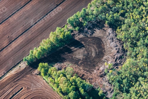 Preview: Aerial View Over The Bushes And Trees In Autumn