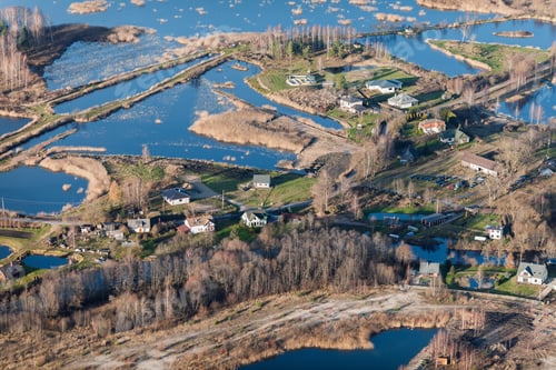 Preview: Aerial View Over The Mine Ponds With Water
