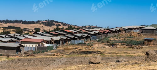 Preview: Landscape View On The Road From Gondar To The Simien Mountains, Ethiopia, Africa