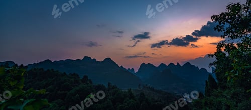 Preview: Xianggong Hill Viewpoint View Of Beautiful Green, Lush And Dense Karst Mountain Landscape At