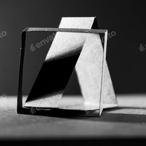 Preview: Black And Gray Paper Shapes And Shadows With Paper Background