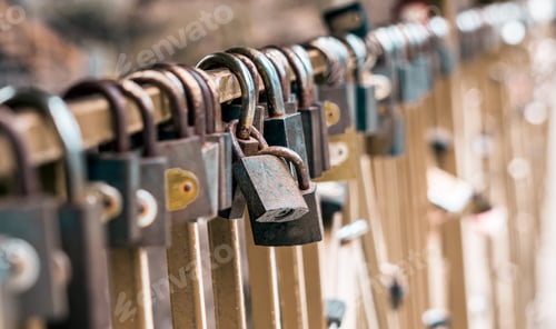 Preview: Traditional Locks Of Lovers On The Bridge. Symbol Of Love And Fidelity