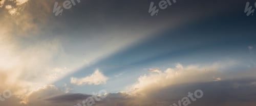 Preview: Landscape With Dramatic Light - Beautiful Golden Sunset With Saturated Sky And Clouds.
