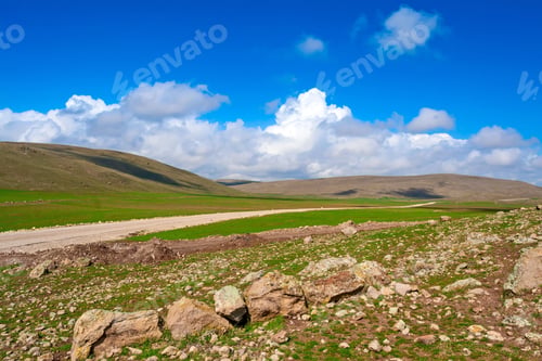Preview: Steppe. Quiet And Calm Nature Background.