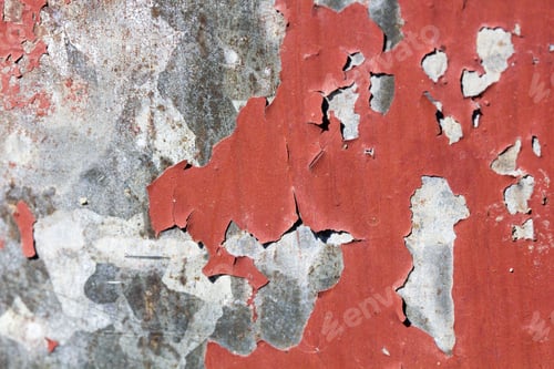 Preview: Metallic Surface With Peeled Paint - Texture And Background