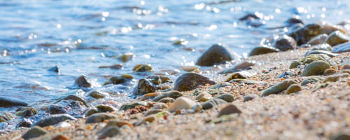 Preview: Sea Stones Background, Ocean Water Edge At The Beach Coast