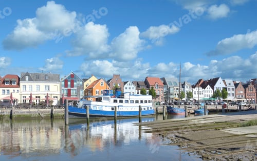 Preview: Harbor Of Husum At North Sea In Schleswig-Holstein,Germany