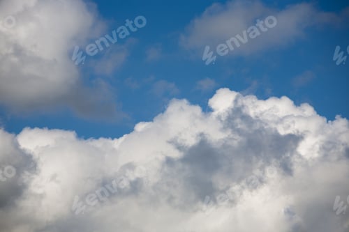 Preview: White And Grey Fluffy Clouds And Blue Sky