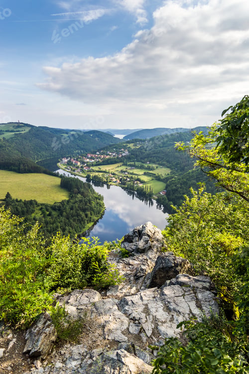 Preview: View Of Vltava River From Solenice Viewpoint, Czech Republic