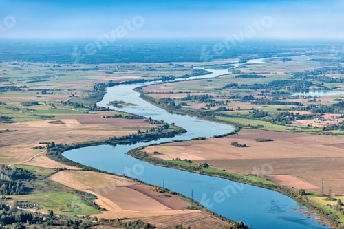 Preview: Aerial View Over The River Daugava (Latvia)