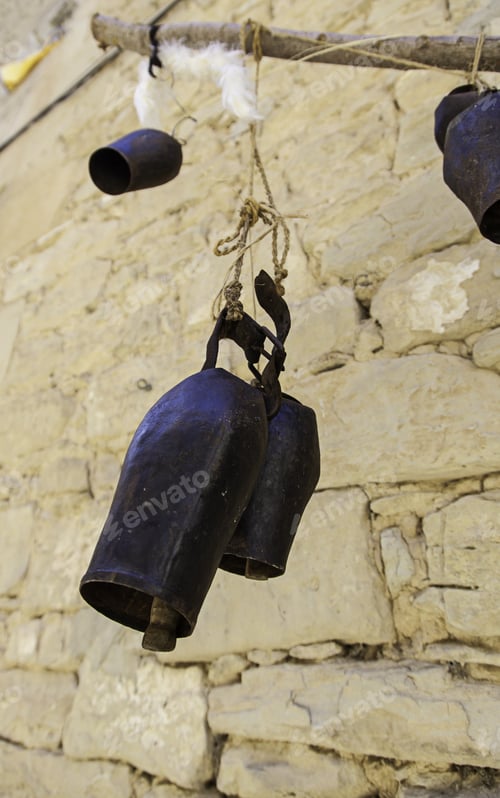 Preview: Old Rusty Cowbells For Cows, Object Detail For Cattle