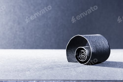 Preview: Dark Blue Abstract, Background Picture Of A Paper Spiral On Paper Background