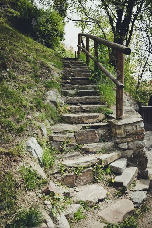 Preview: Old Stone Staircase. Walk Along The Old Czech Streets