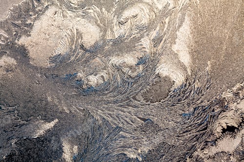 Preview: Ice Flowers On Glass - Texture And Background. High Resolution And Sharp, Beautiful Details