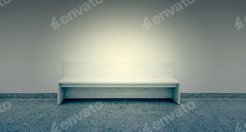 Preview: White Decorative Benches, Detail Of Furniture To Rest