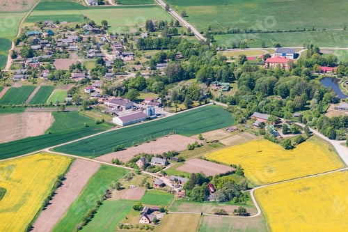 Preview: Aerial View Over The Small Village