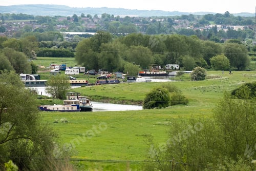 Preview: Boats On A River Background