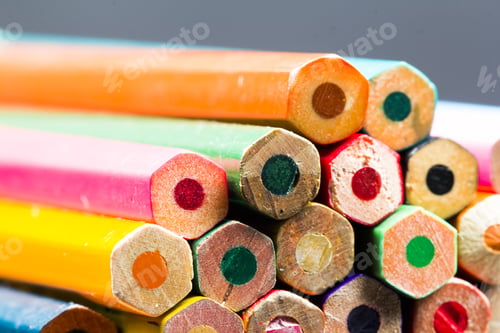 Preview: Group Of Pointless Colored Pencils - Texture And Colors