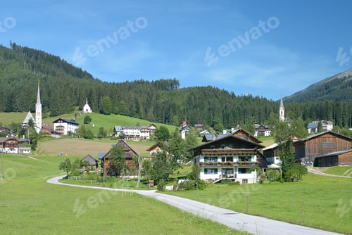 Preview: Village Of Gosau In Traunviertel,Salzkammergut Region,Austria