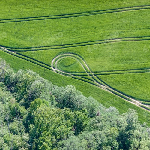 Preview: Aerial View Over The Rural Fields