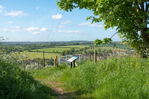 Preview: Rural Hiking Path And Information Board