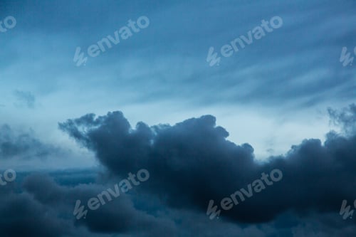 Preview: Natural Background With Dark Storm Clouds. The Sky Before A Storm.